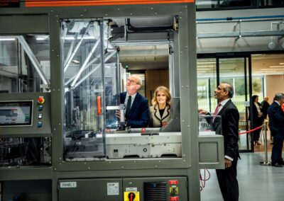 Simon Coveney TD -Minister for Enterprise, Trade and Employment; Mary Buckley - IDA Ireland Interim CEO and Lionel Alexander - Chair of DMI Board at the opening of Digital Manufacturing Ireland
