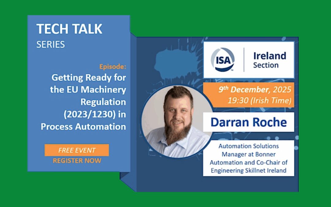Darran Roche to give ISA Ireland Section – Tech Talk