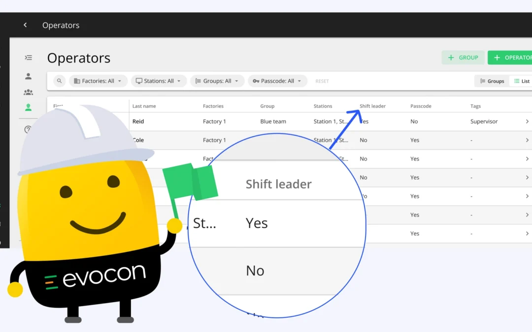Latest Evocon Updates: Better Operator Accountability, Performance Comparison & Shop-Floor Visibility